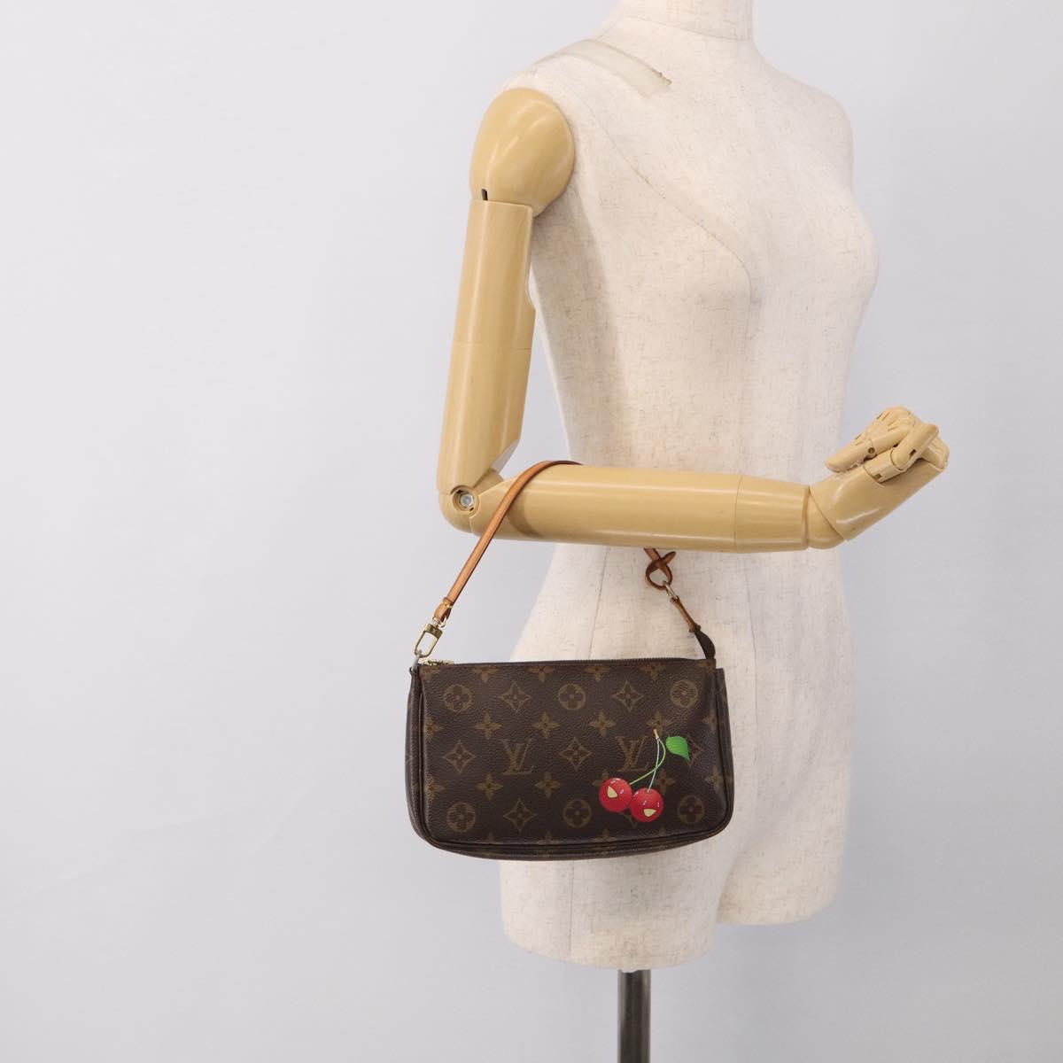 LOUIS VUITTON Monogram Cherry Pochette Accessoires Pouch M95008 LV Auth 212066M