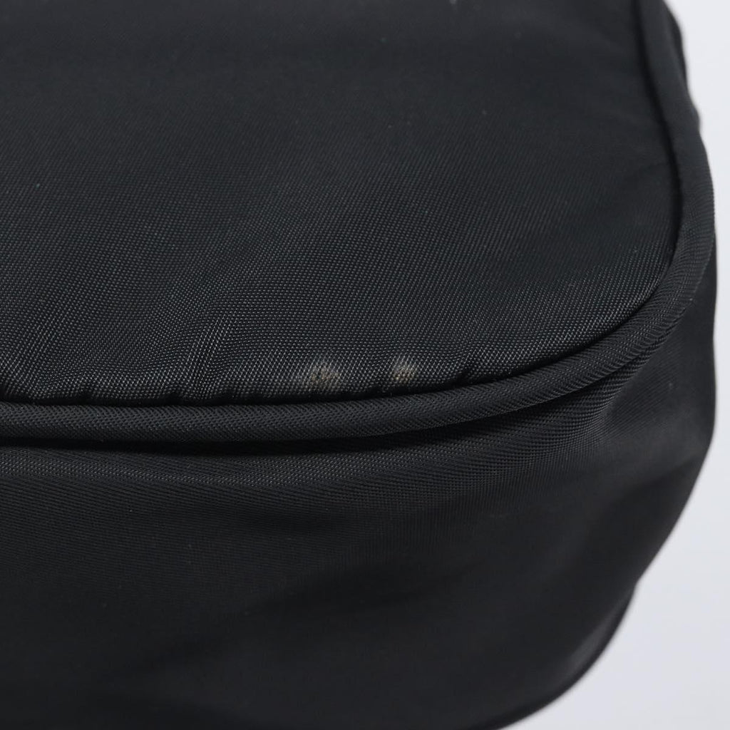 PRADA Accessory Pouch Nylon Black Silver Auth 212103V