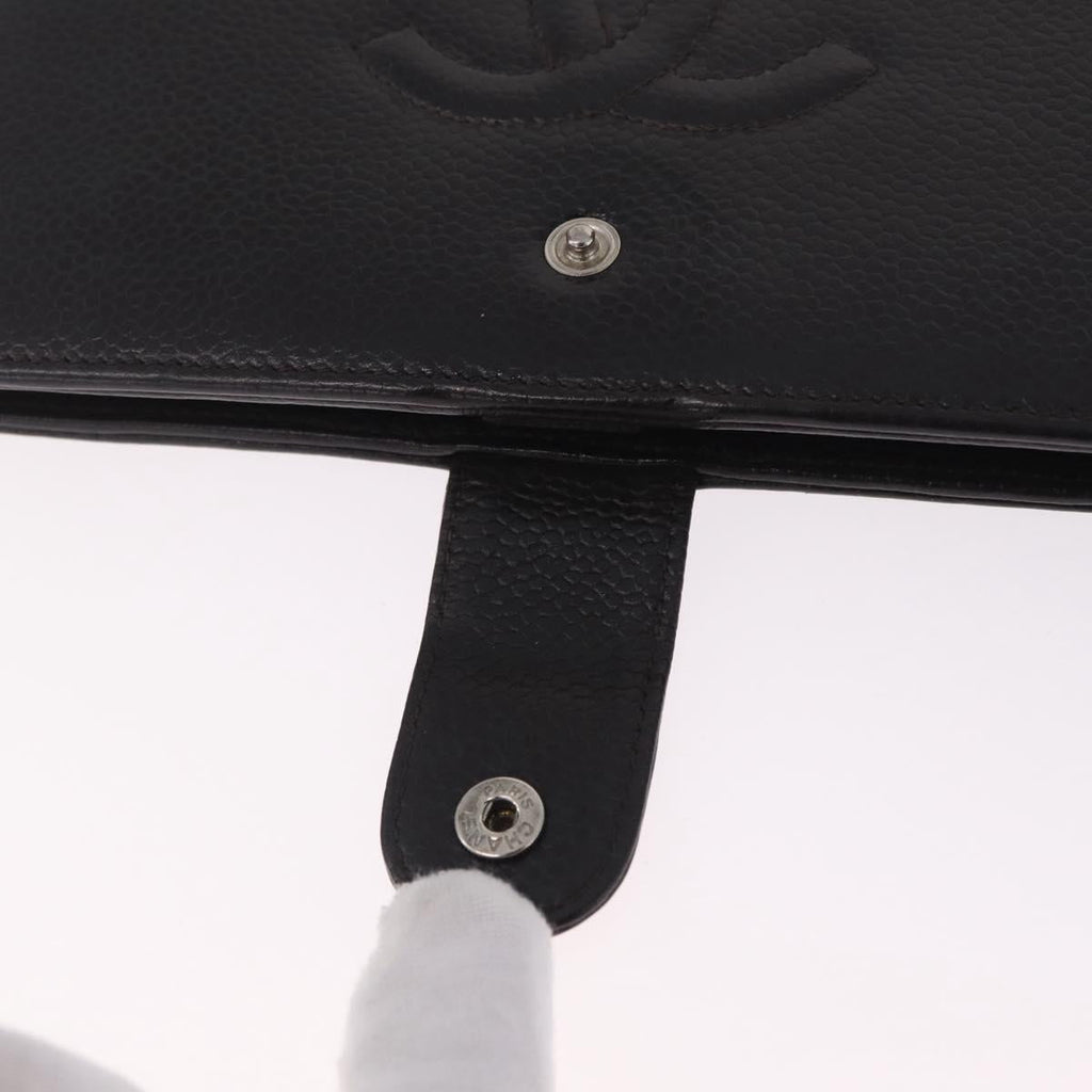 CHANEL Matelasse Long Wallet Caviar Skin Brown CC Auth 212125V