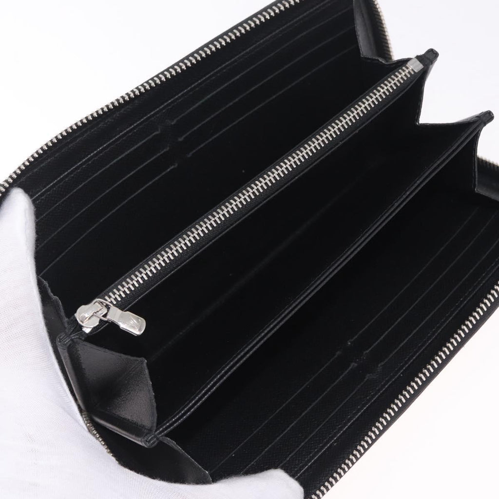 LOUIS VUITTON Epi Zippy Wallet Long Wallet Black M64838 LV Auth 212154V