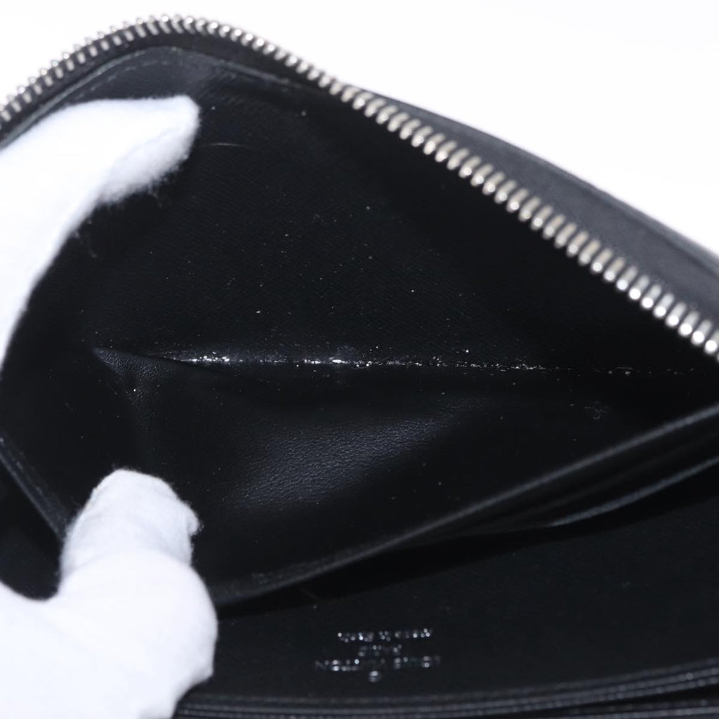 LOUIS VUITTON Epi Zippy Wallet Long Wallet Black M64838 LV Auth 212154V