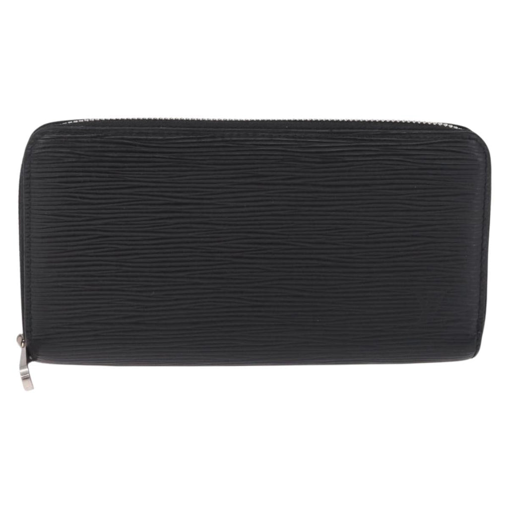 LOUIS VUITTON Epi Zippy Wallet Long Wallet Black M64838 LV Auth 212154V
