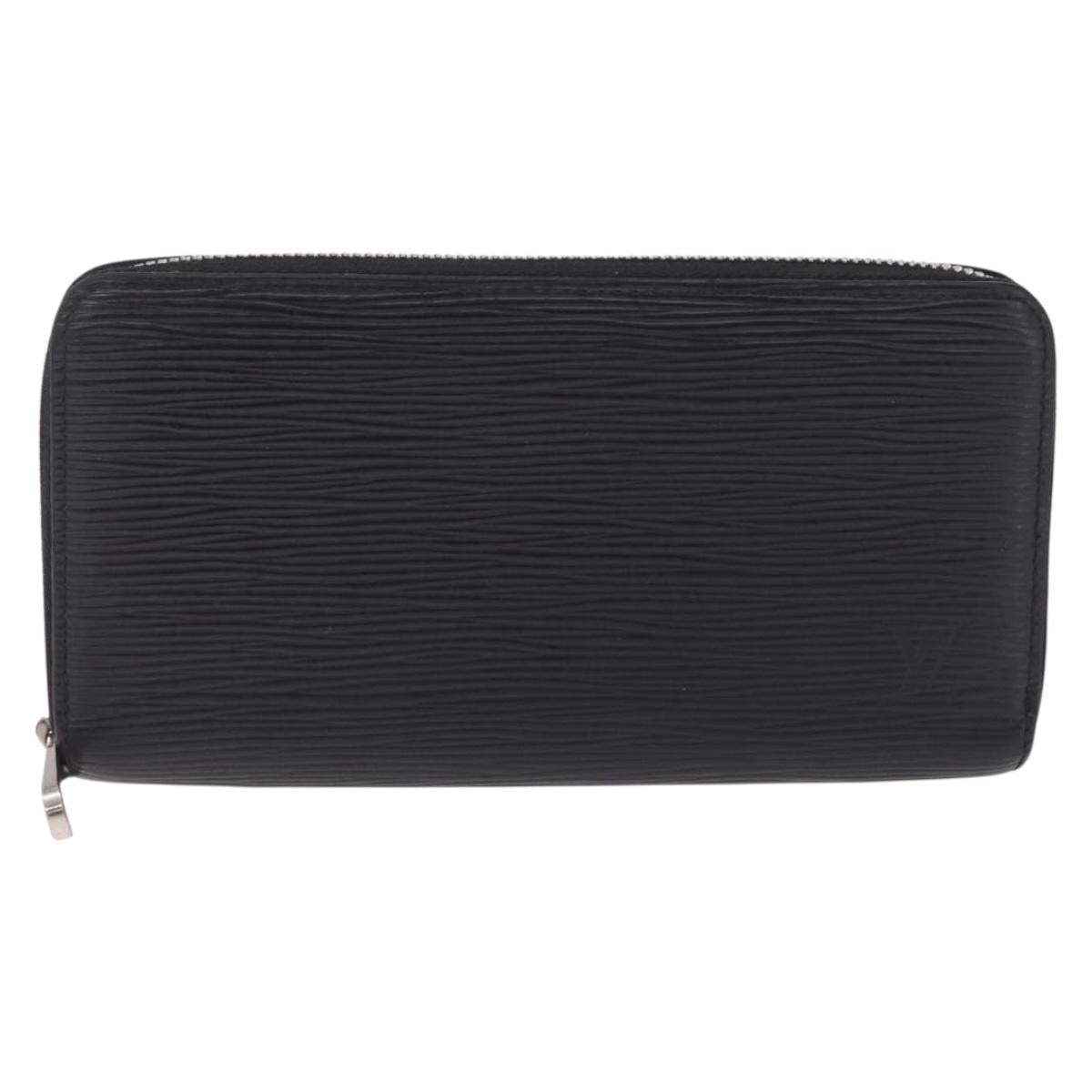 LOUIS VUITTON Epi Zippy Wallet Long Wallet Black M64838 LV Auth 212154V