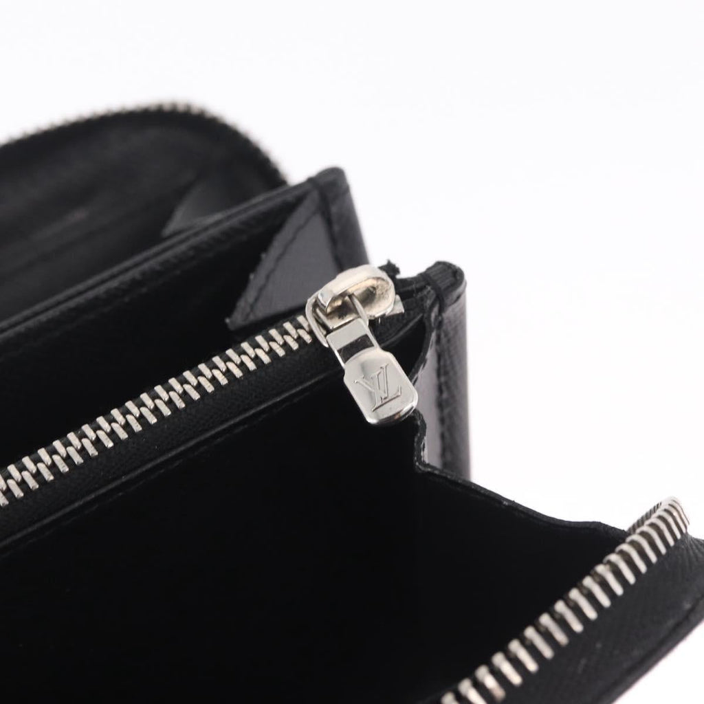 LOUIS VUITTON Epi Zippy Wallet Long Wallet Black M64838 LV Auth 212154V