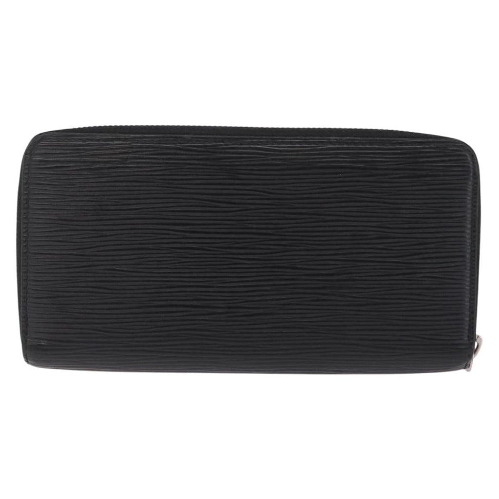 LOUIS VUITTON Epi Zippy Wallet Long Wallet Black M64838 LV Auth 212154V