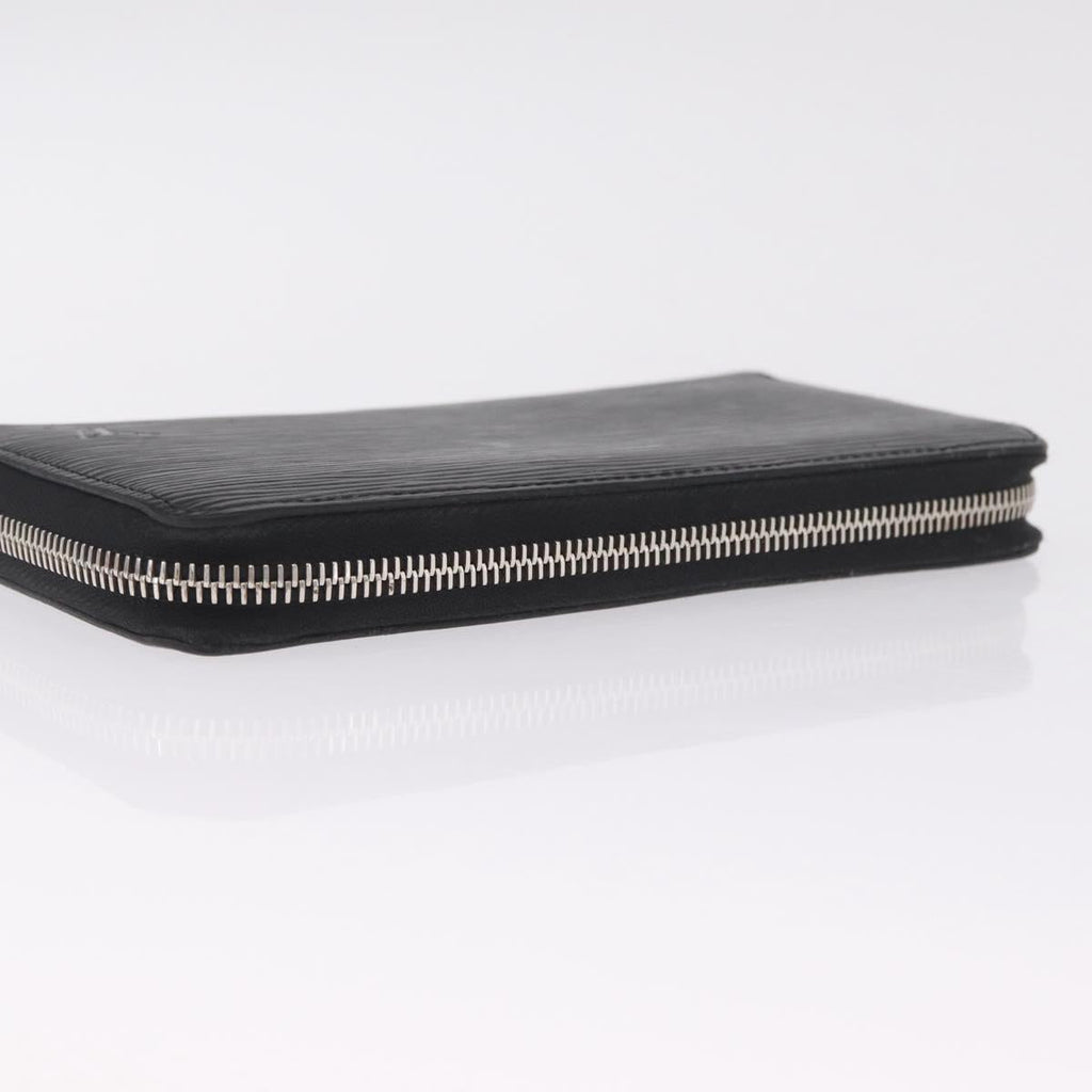 LOUIS VUITTON Epi Zippy Wallet Long Wallet Black M64838 LV Auth 212154V