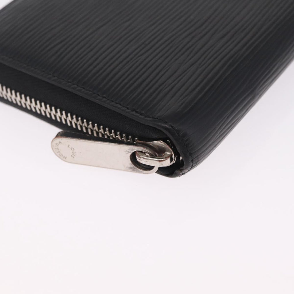 LOUIS VUITTON Epi Zippy Wallet Long Wallet Black M64838 LV Auth 212154V
