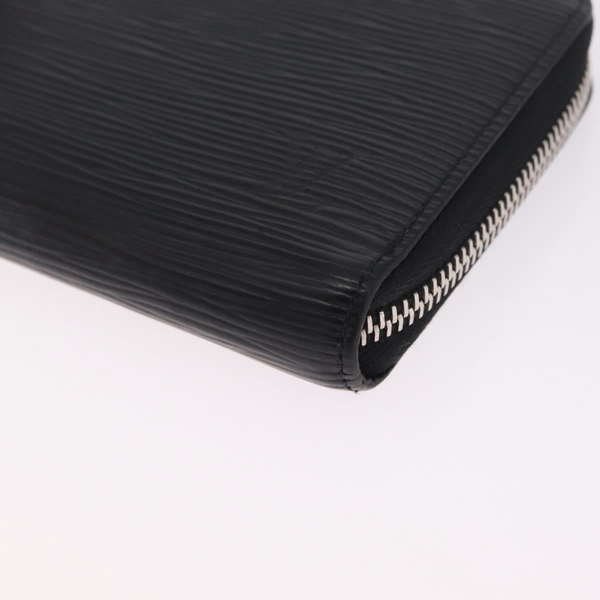 LOUIS VUITTON Epi Zippy Wallet Long Wallet Black M64838 LV Auth 212154V