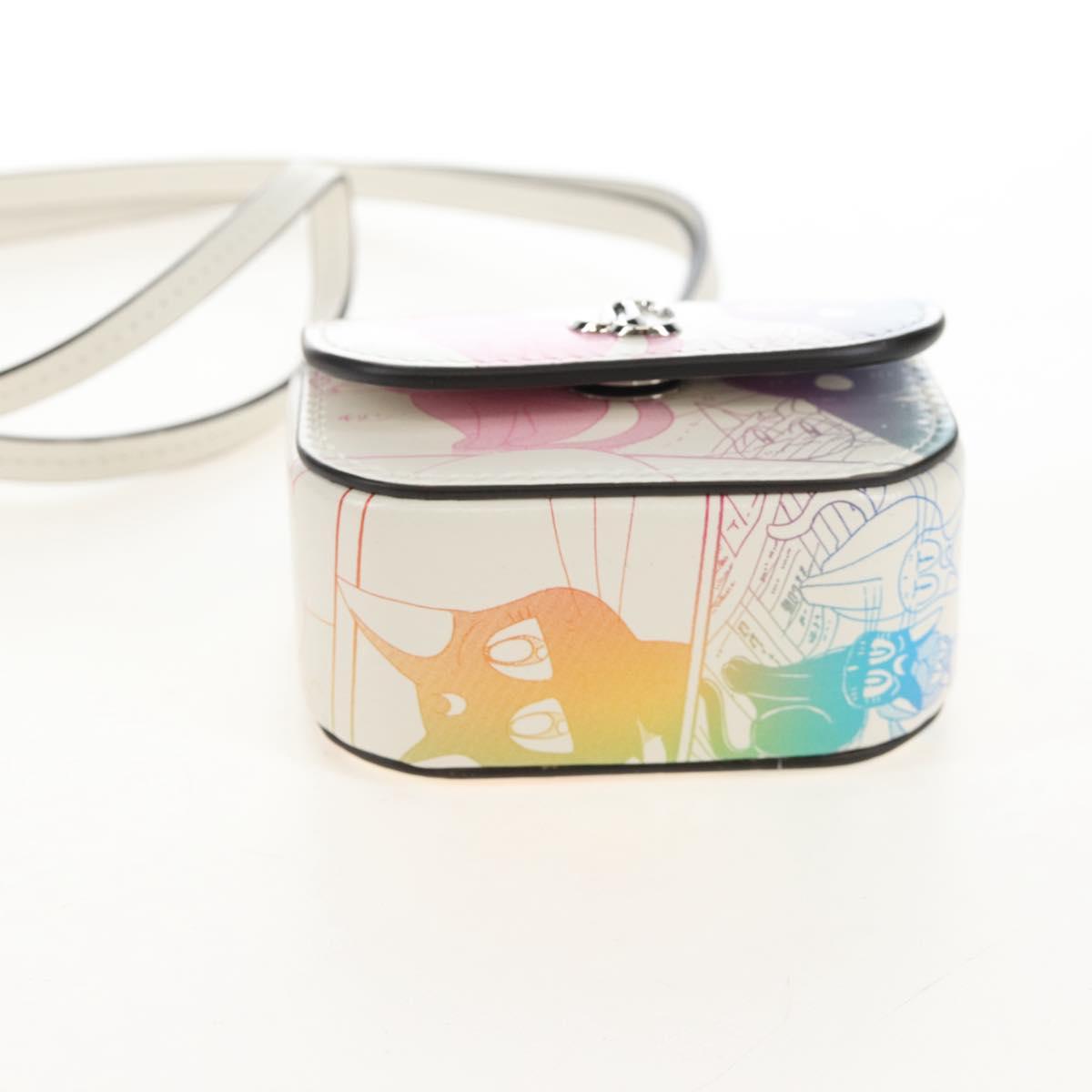Jimmy Choo AirPods Case Luna Artemis Diana Leather White Auth 212418SM