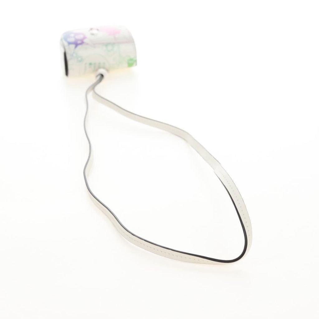 Jimmy Choo AirPods Case Luna Artemis Diana Leather White Auth 212418SM