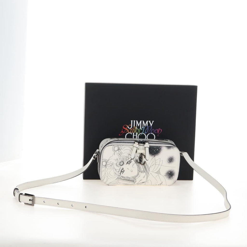 Jimmy Choo x Sailor Moon Sailor Guardians Phone Case Leather White Auth 212460SM