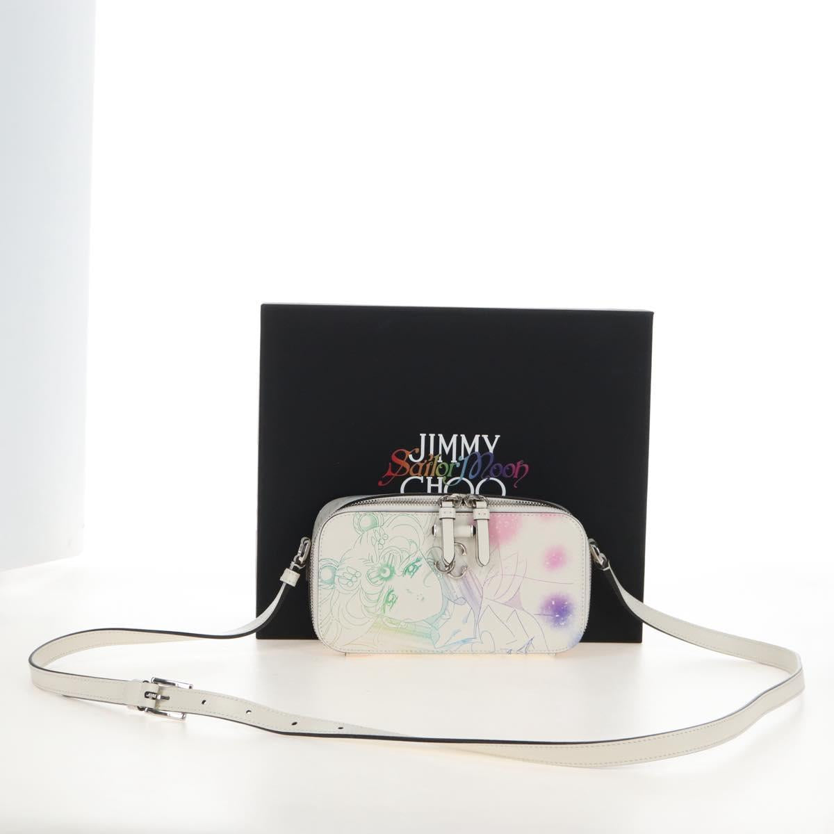 Jimmy Choo x Sailor Moon Sailor Guardians Phone Case Leather White Auth 212483SM