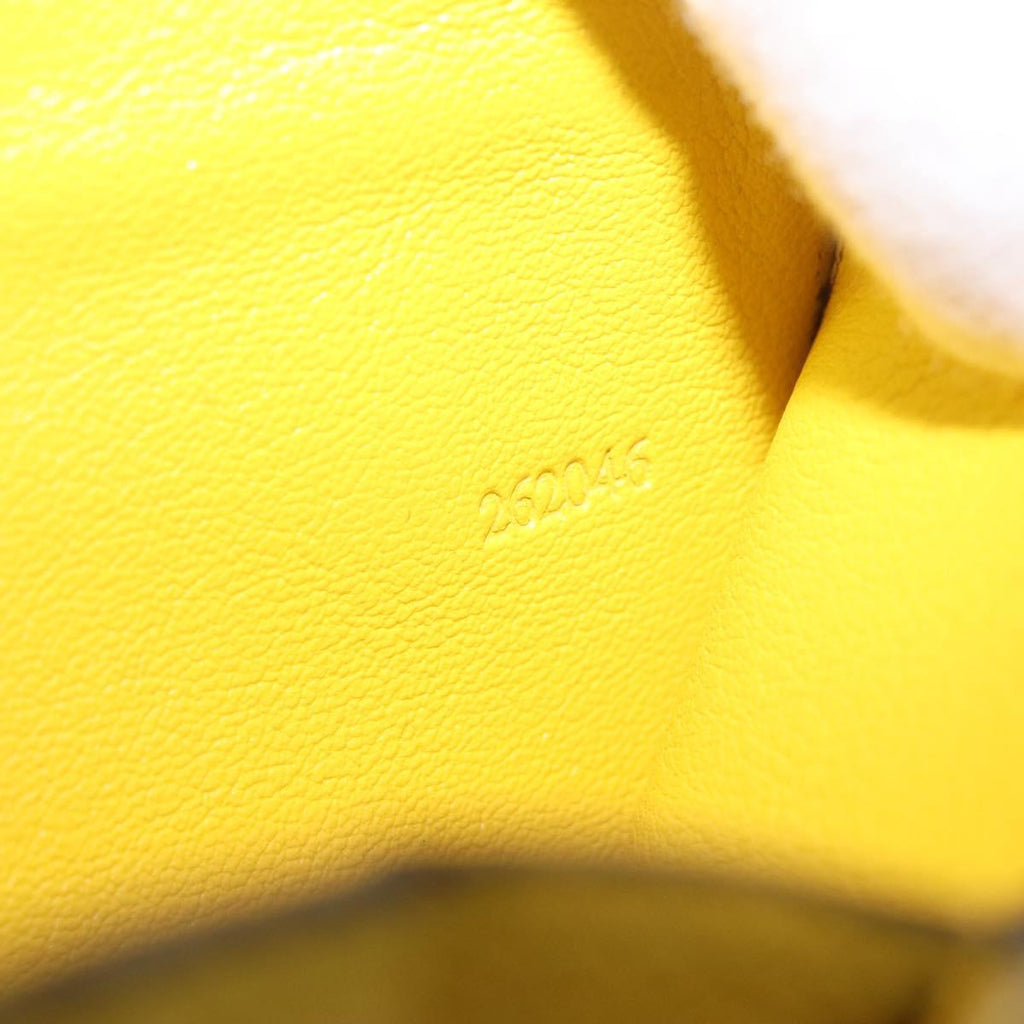 LOEWE x Studio Ghibli Medium Totoro Wallet Leather Yellow Silver Auth 212706M