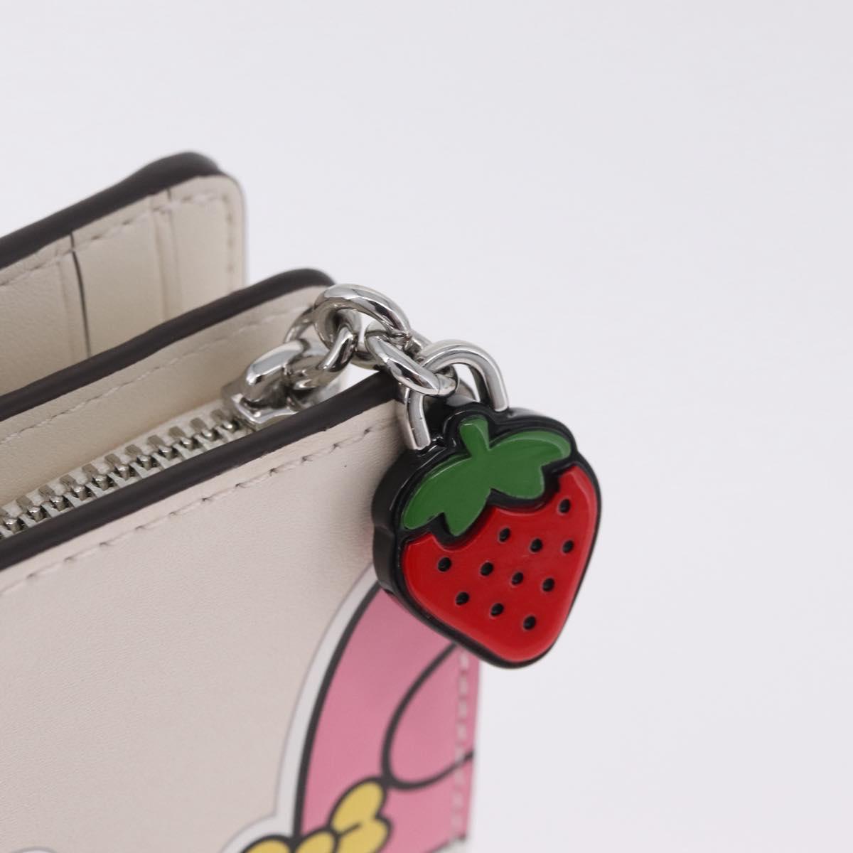 kate spade x Sanrio My Melody Kitty Kuromi Wallet Leather White Auth 212731M