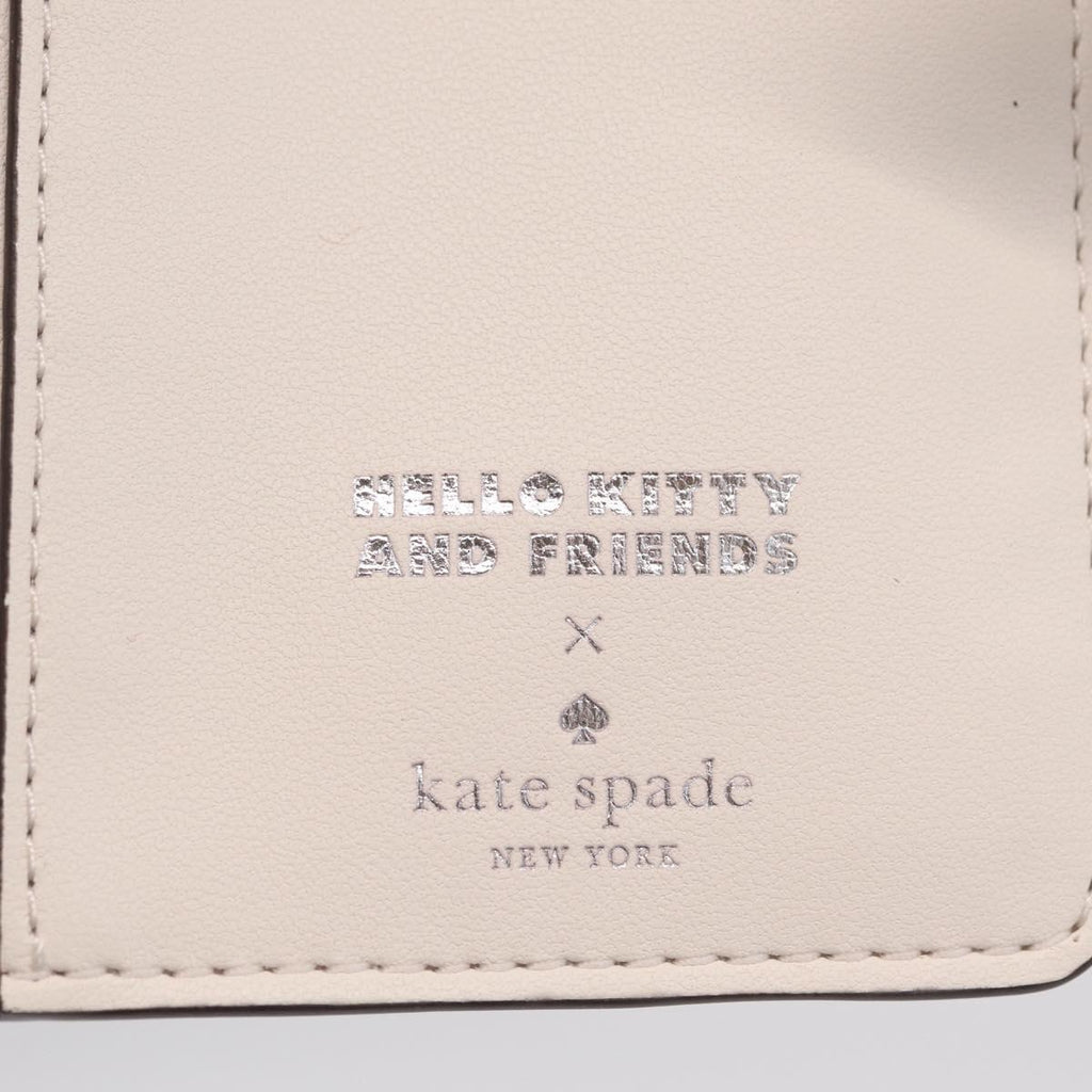kate spade x Sanrio My Melody Kitty Kuromi Wallet Leather White Auth 212731M