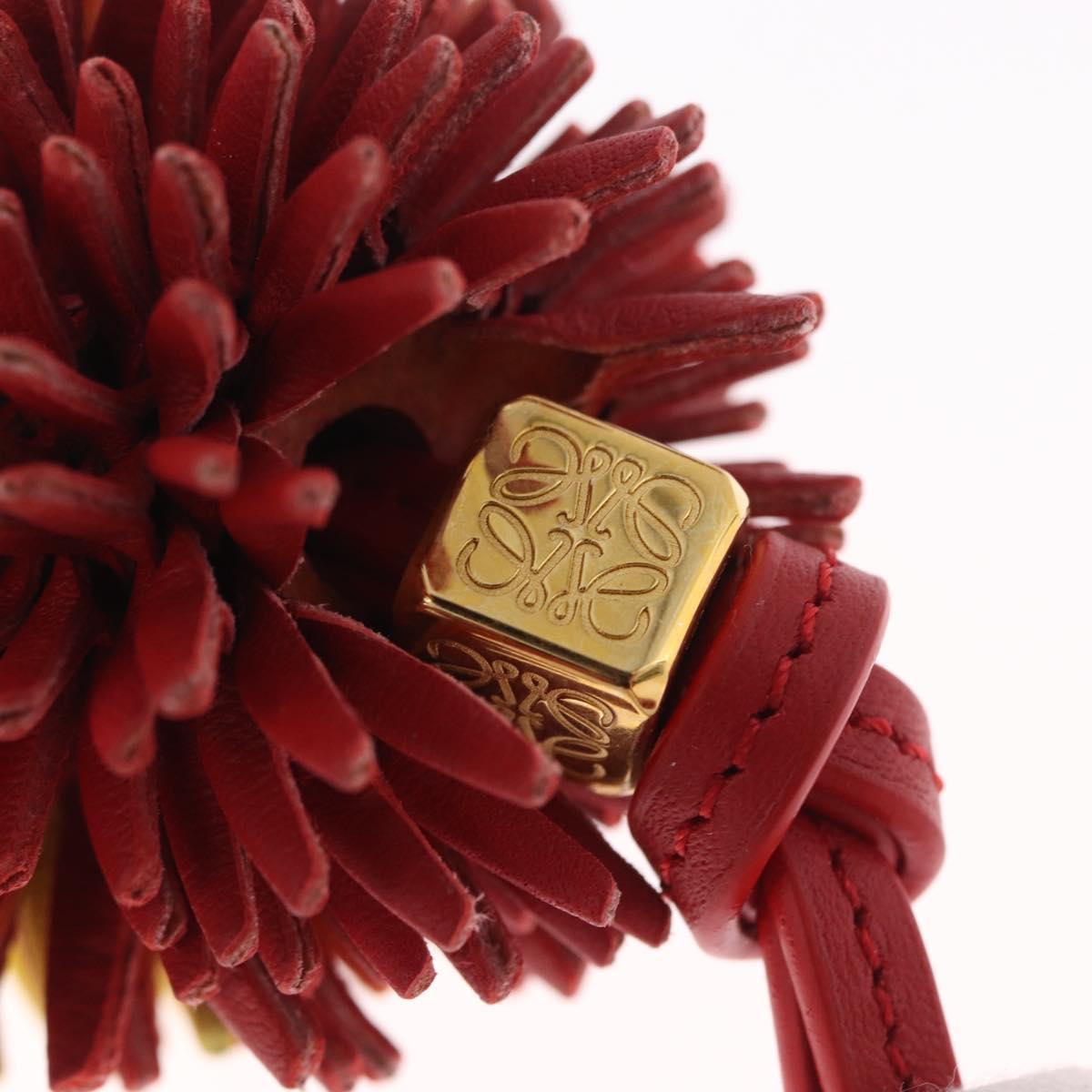 LOEWE x Studio Ghibli Calcifer Bag Charm Leather Red Gold Auth 212733SAM