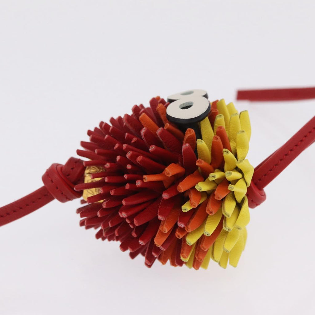 LOEWE x Studio Ghibli Calcifer Bag Charm Leather Red Gold Auth 212733SAM