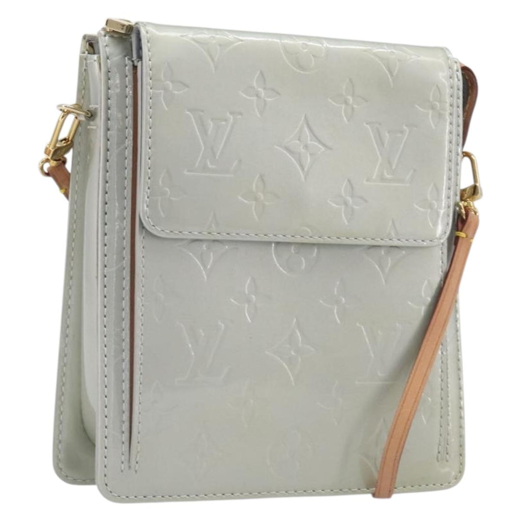 LOUIS VUITTON Monogram Vernis Motto Accessory Pouch Gris M91030 LV Auth 212944V