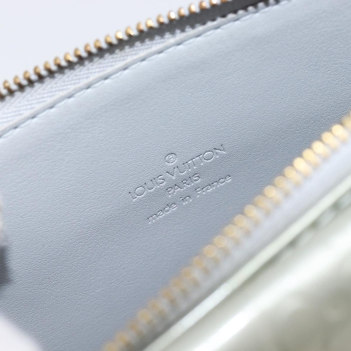 LOUIS VUITTON Monogram Vernis Motto Accessory Pouch Gris M91030 LV Auth 212944V