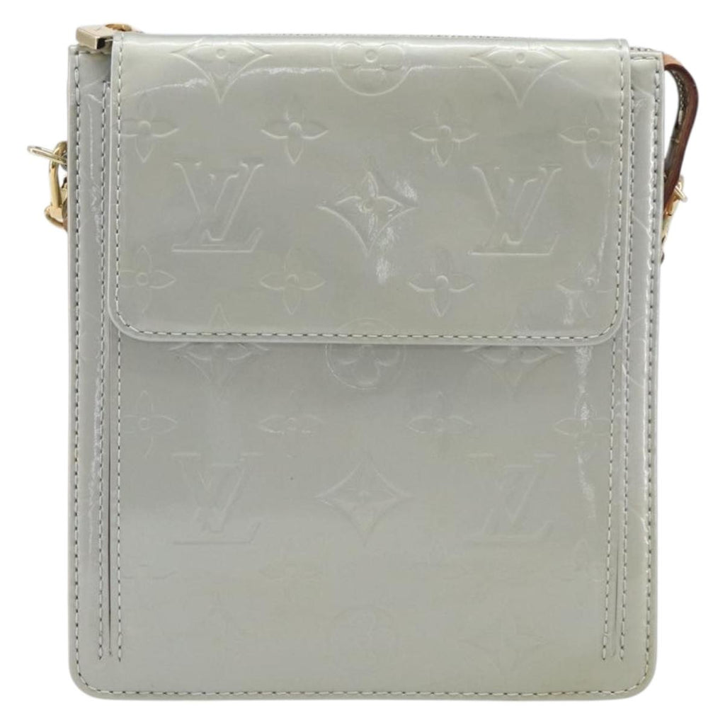 LOUIS VUITTON Monogram Vernis Motto Accessory Pouch Gris M91030 LV Auth 212944V