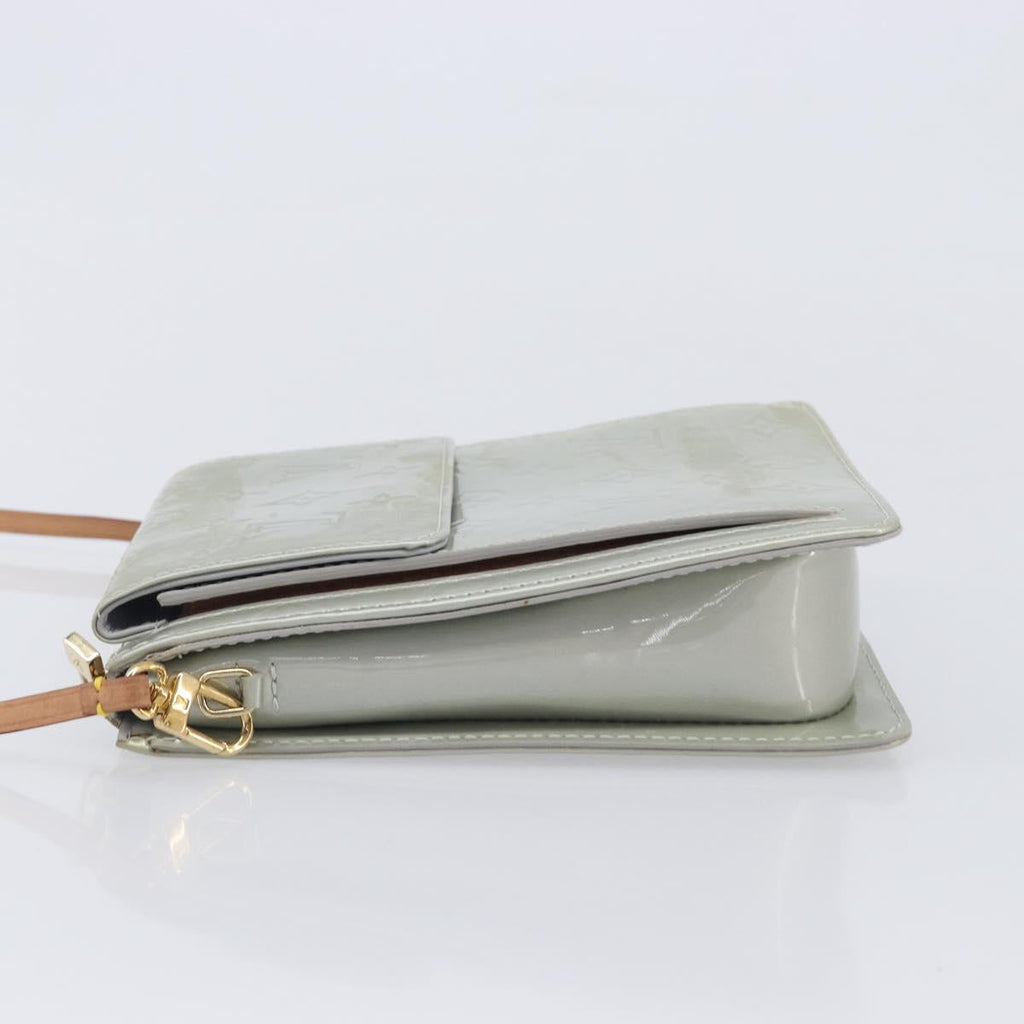 LOUIS VUITTON Monogram Vernis Motto Accessory Pouch Gris M91030 LV Auth 212944V