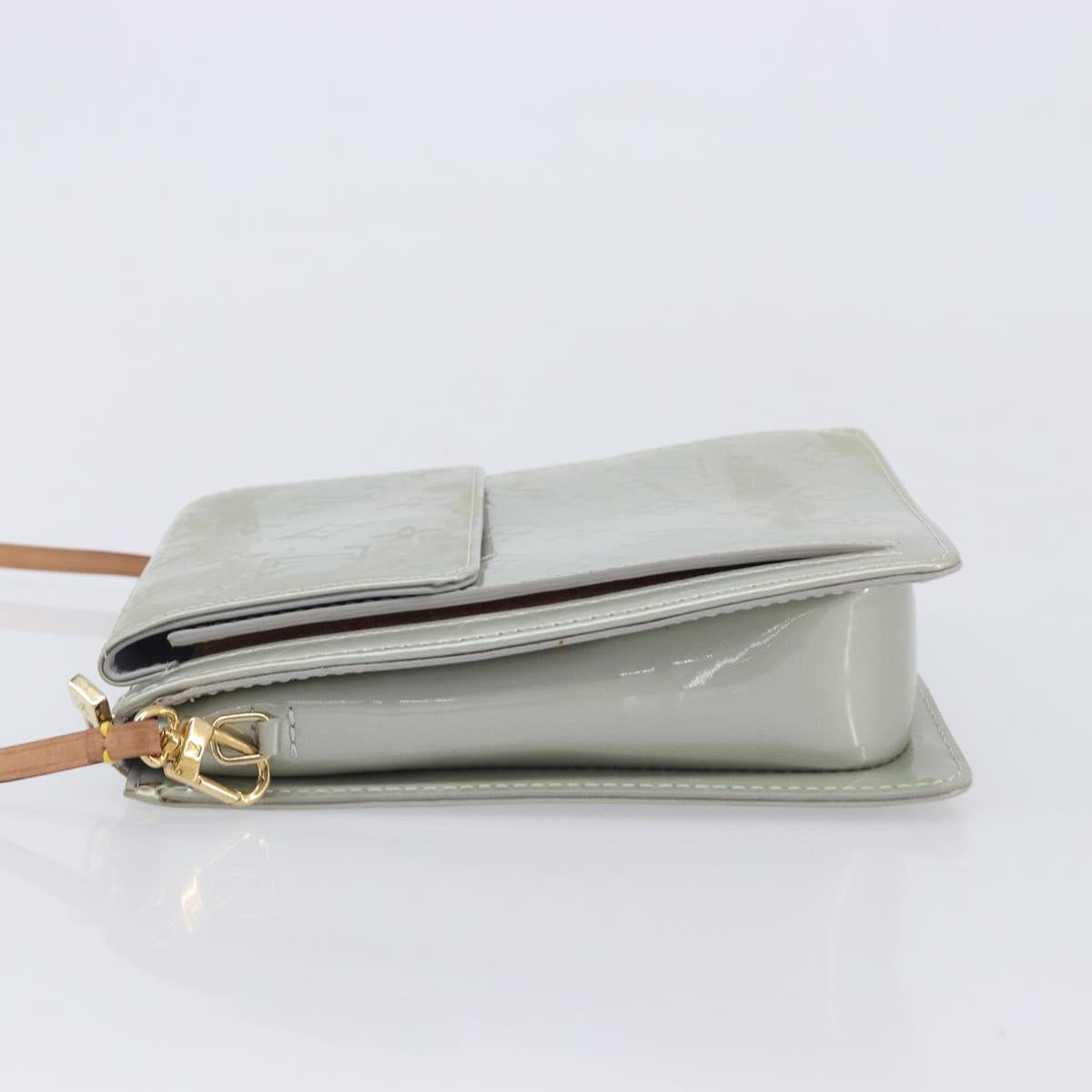 LOUIS VUITTON Monogram Vernis Motto Accessory Pouch Gris M91030 LV Auth 212944V