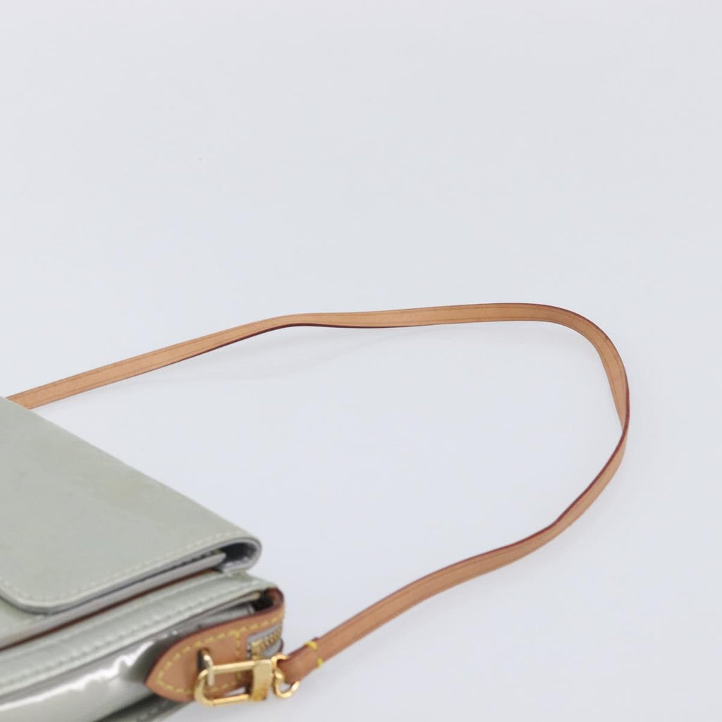 LOUIS VUITTON Monogram Vernis Motto Accessory Pouch Gris M91030 LV Auth 212944V