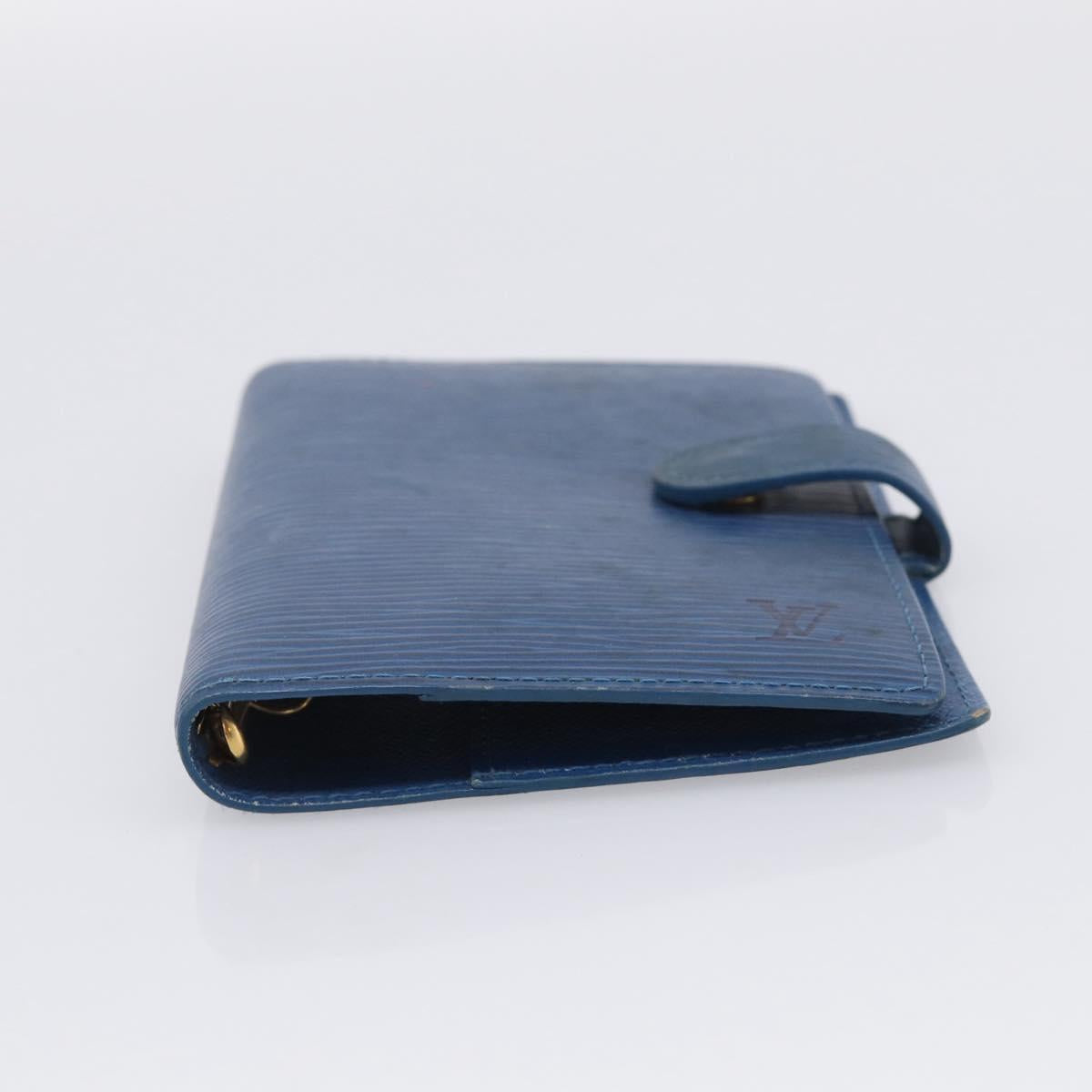 LOUIS VUITTON Epi Agenda PM Day Planner Cover Blue R20055 LV Auth 212953