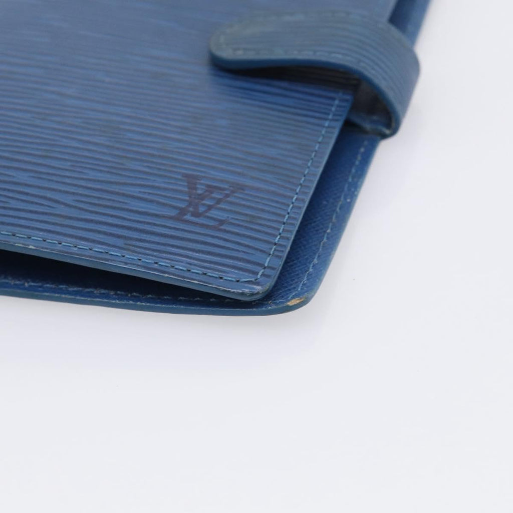 LOUIS VUITTON Epi Agenda PM Day Planner Cover Blue R20055 LV Auth 212953