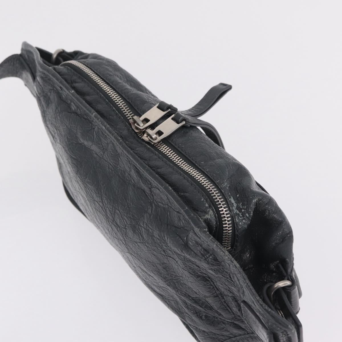 Balenciaga Body Bag Leather Gray 542013 Auth 213012A
