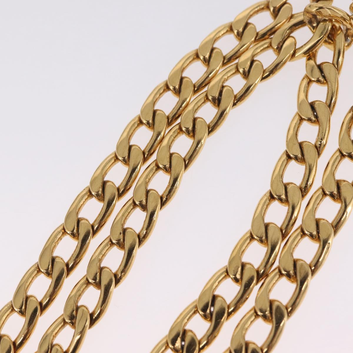 CHANEL Chain Belt metal 35.4"" Gold CC Auth 213052M