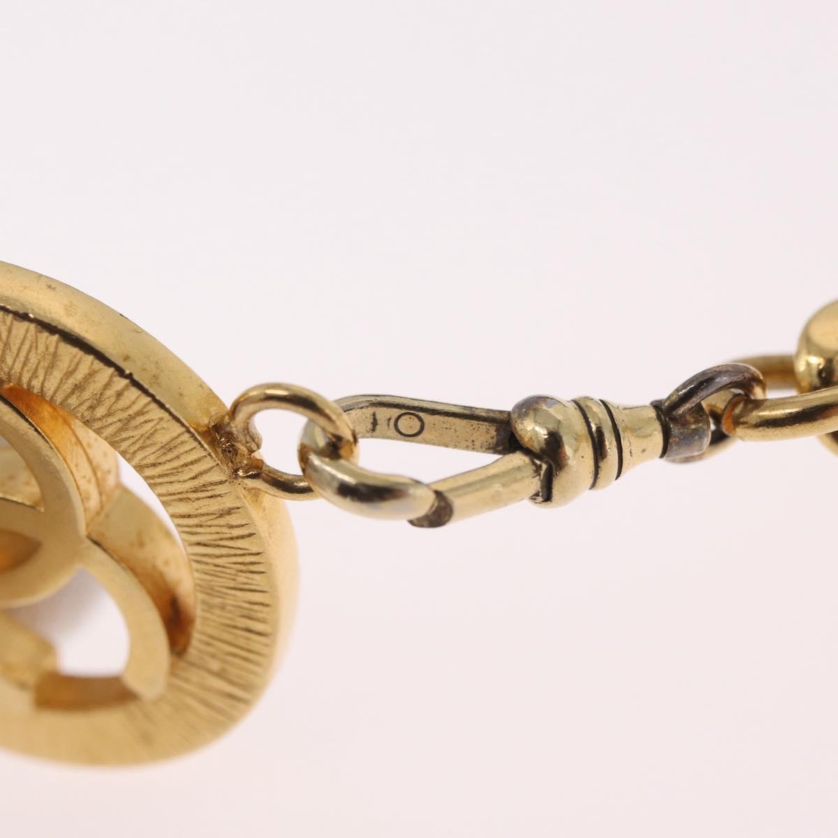 CHANEL Chain Belt metal 35.4"" Gold CC Auth 213052M