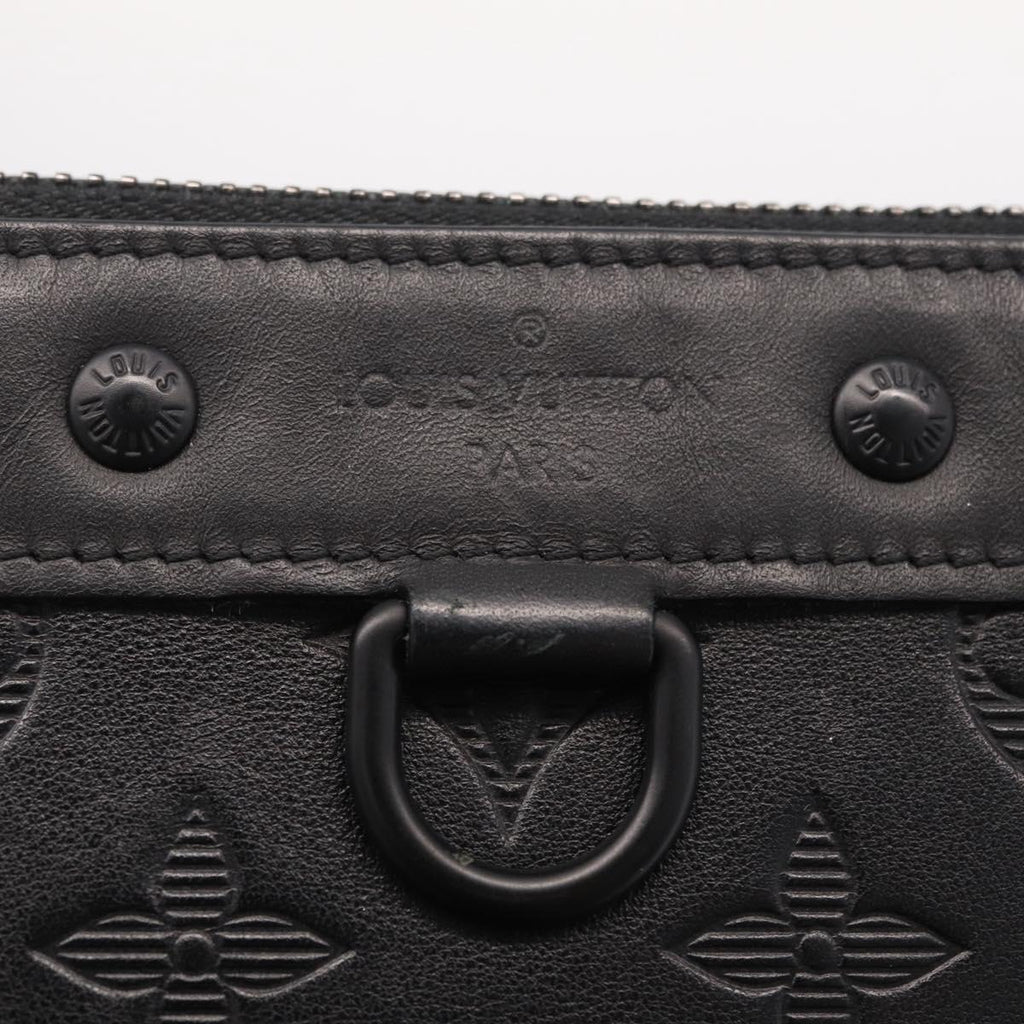 LOUIS VUITTON Monogram Shadow Pochette Discovery PM Black M44335 LV Auth 213135A