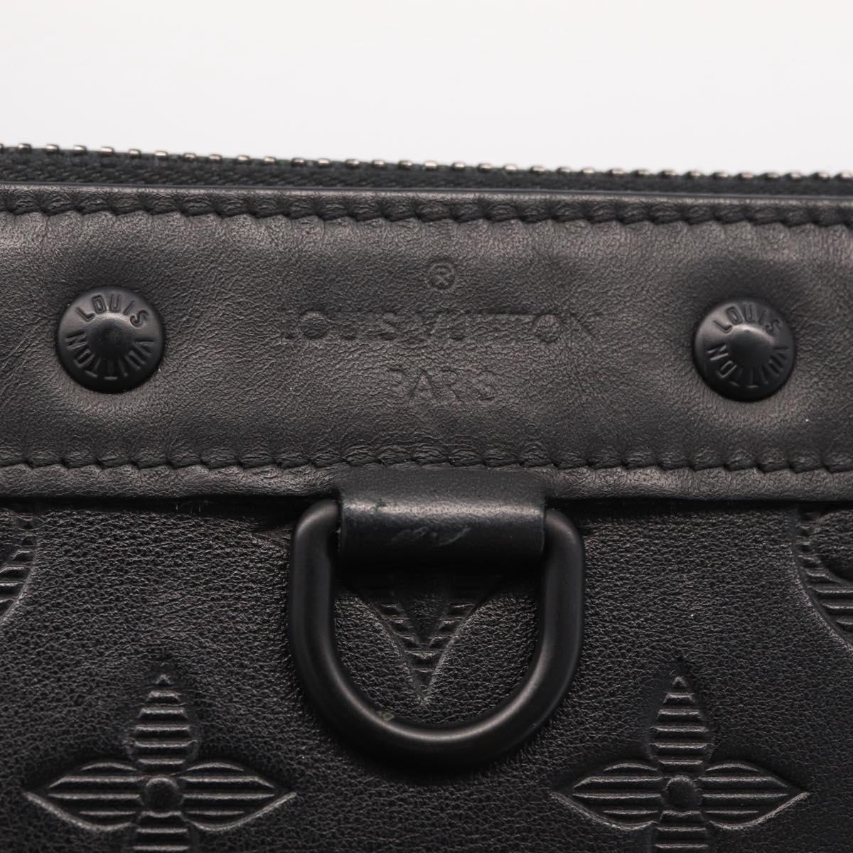 LOUIS VUITTON Monogram Shadow Pochette Discovery PM Black M44335 LV Auth 213135A