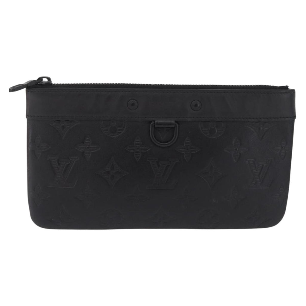 LOUIS VUITTON Monogram Shadow Pochette Discovery PM Black M44335 LV Auth 213135A
