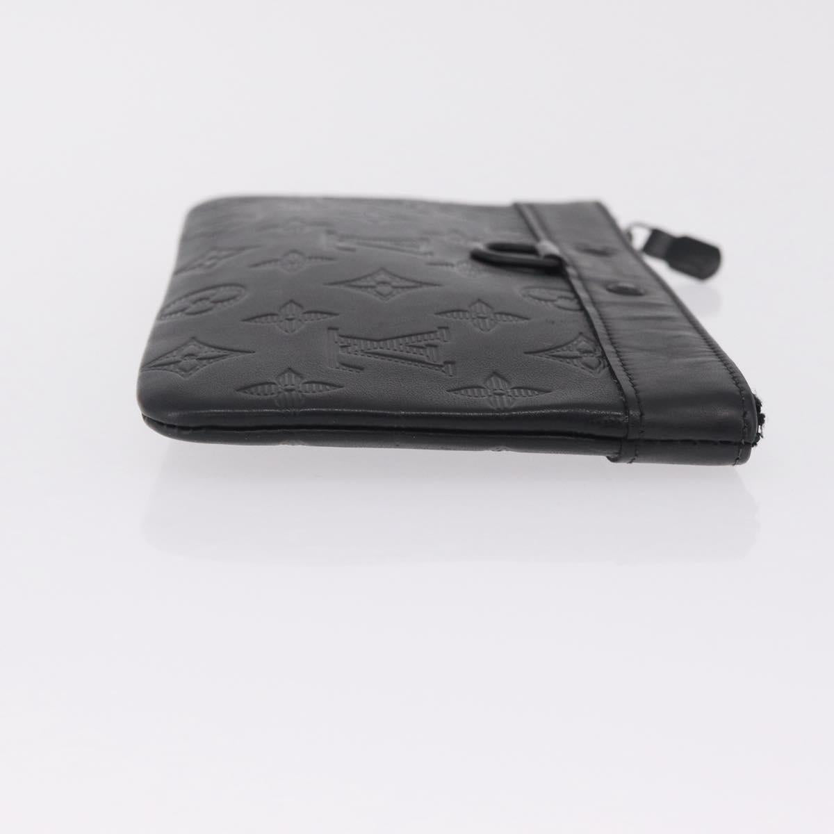 LOUIS VUITTON Monogram Shadow Pochette Discovery PM Black M44335 LV Auth 213135A