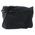 PRADA Shoulder Bag Nylon Black Silver Auth 213152