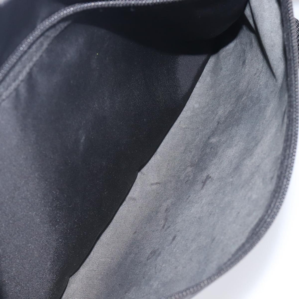 PRADA Shoulder Bag Nylon Black Silver Auth 213152