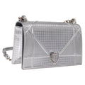 Christian Dior Diorama Chain Shoulder Bag Patent leather Silver Auth 213155V