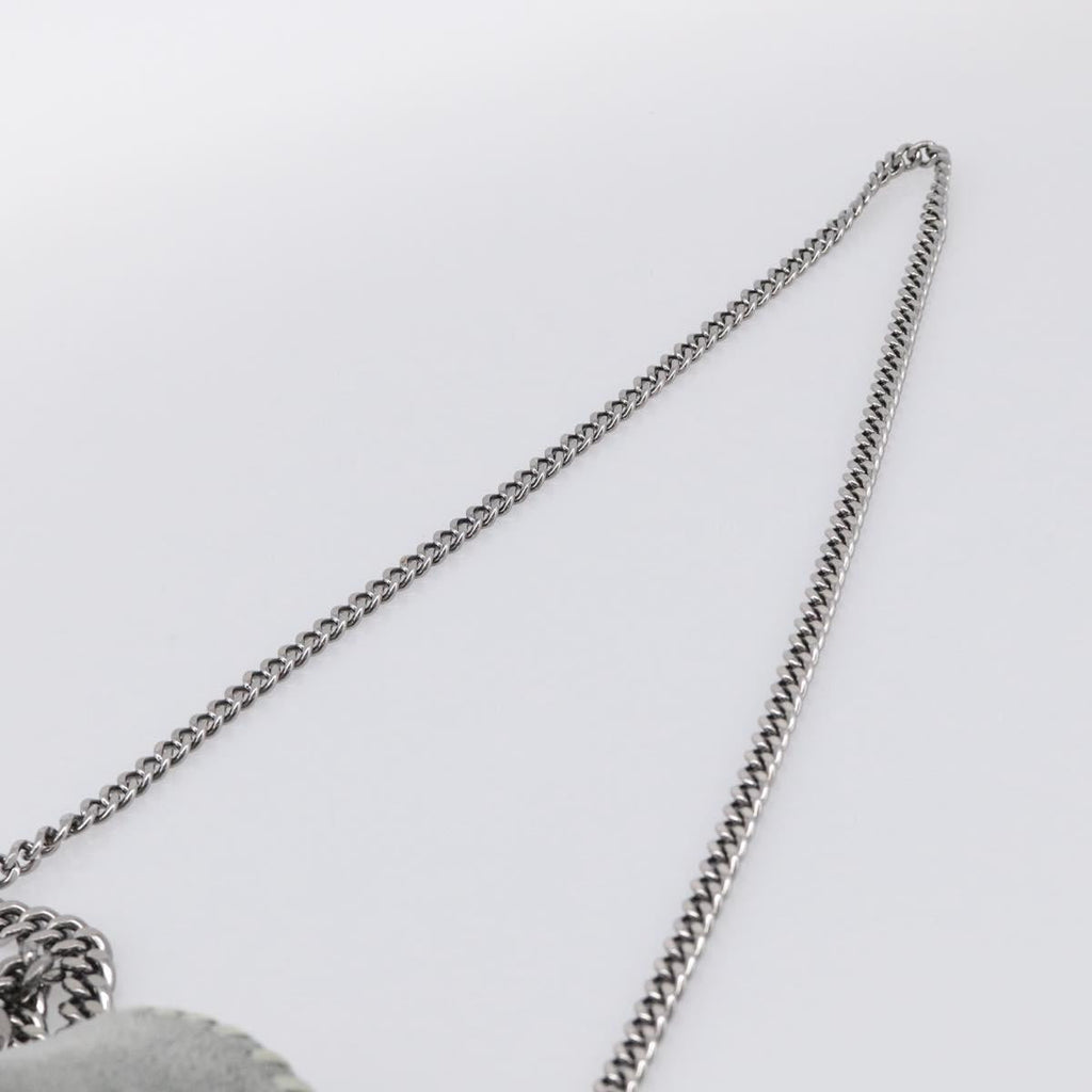 Stella McCartney Chain Falabella Bag Suede 2way Gray Gold 512064 Auth 213160V