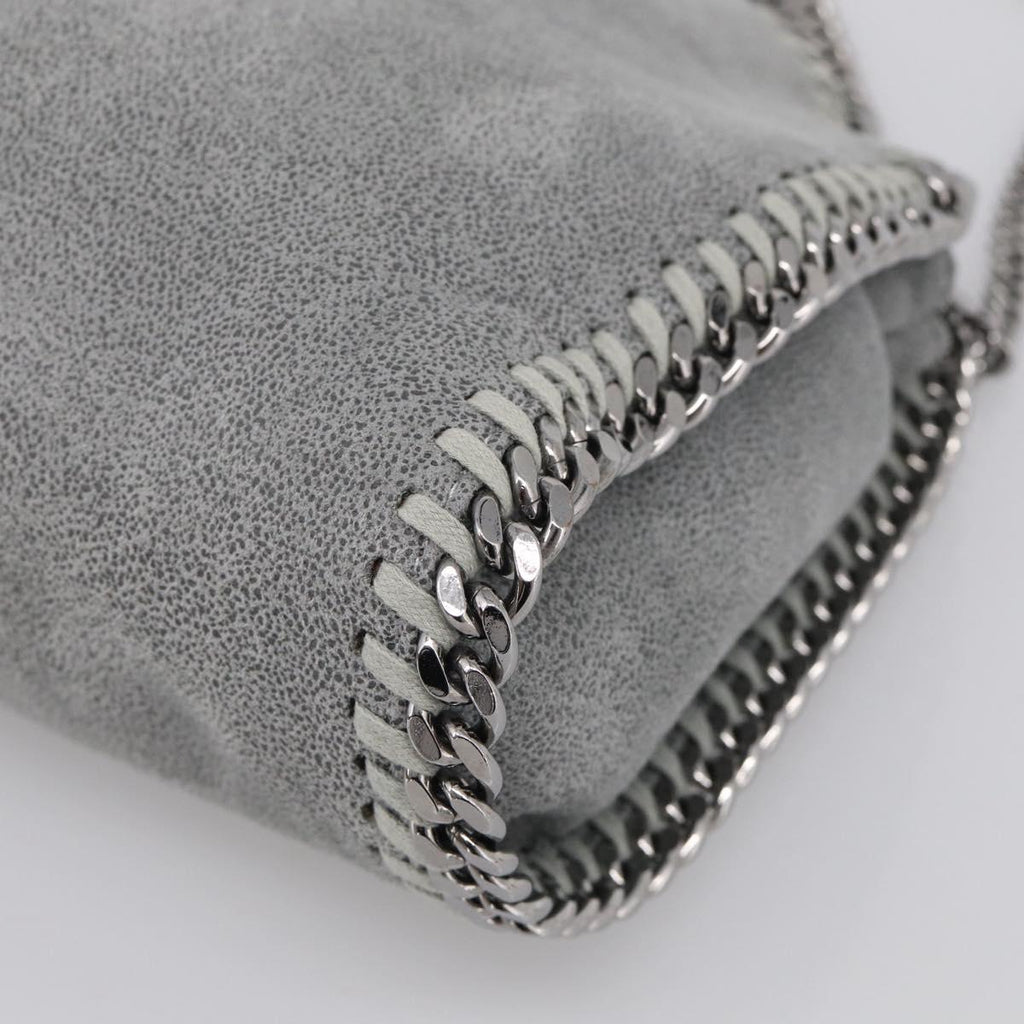Stella McCartney Chain Falabella Bag Suede 2way Gray Gold 512064 Auth 213160V