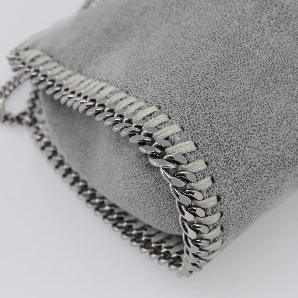 Stella McCartney Chain Falabella Bag Suede 2way Gray Gold 512064 Auth 213160V