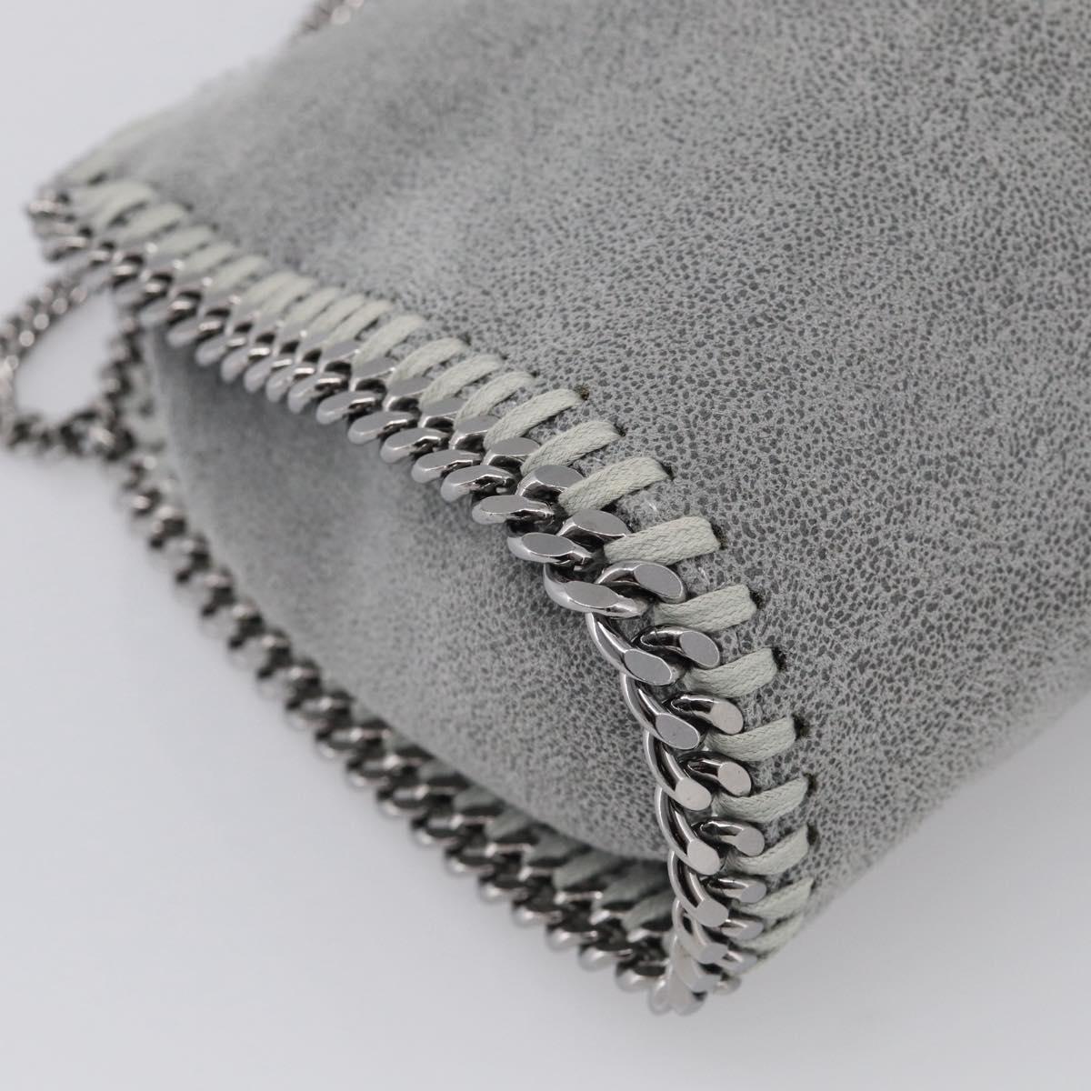 Stella McCartney Chain Falabella Bag Suede 2way Gray Gold 512064 Auth 213160V