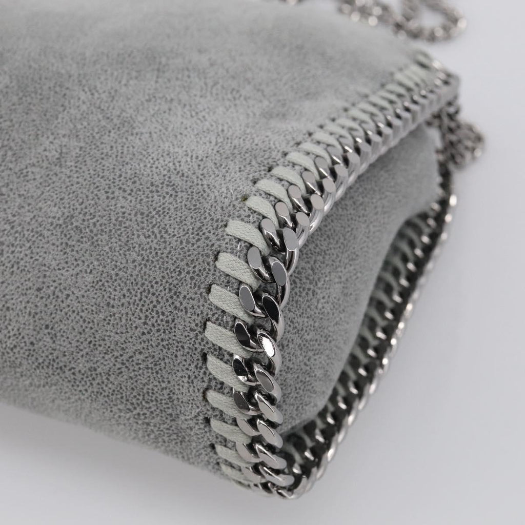 Stella McCartney Chain Falabella Bag Suede 2way Gray Gold 512064 Auth 213160V