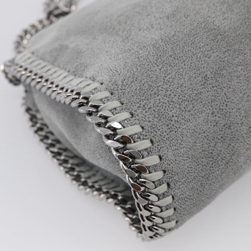 Stella McCartney Chain Falabella Bag Suede 2way Gray Gold 512064 Auth 213160V