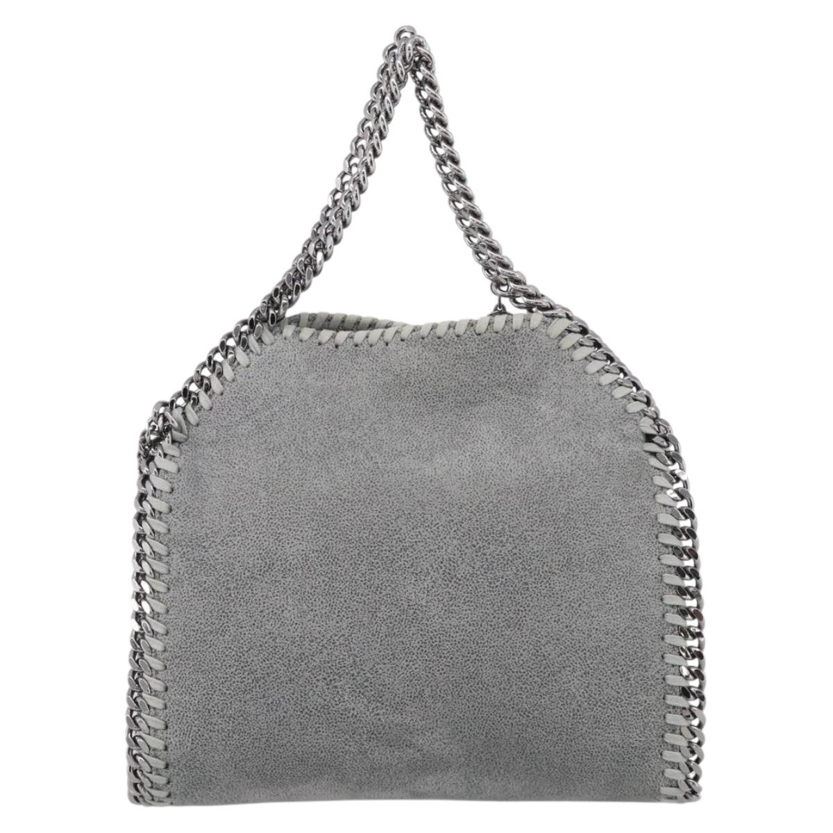Stella McCartney Chain Falabella Bag Suede 2way Gray Gold 512064 Auth 213160V