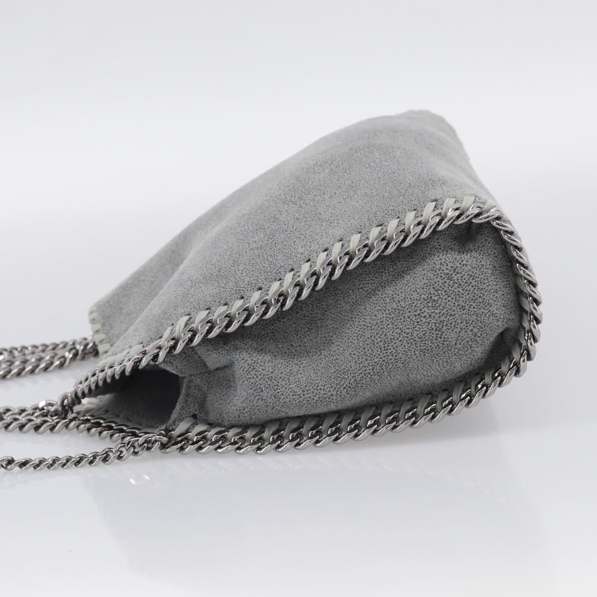 Stella McCartney Chain Falabella Bag Suede 2way Gray Gold 512064 Auth 213160V
