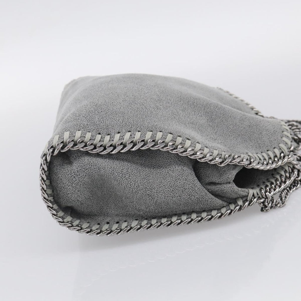 Stella McCartney Chain Falabella Bag Suede 2way Gray Gold 512064 Auth 213160V