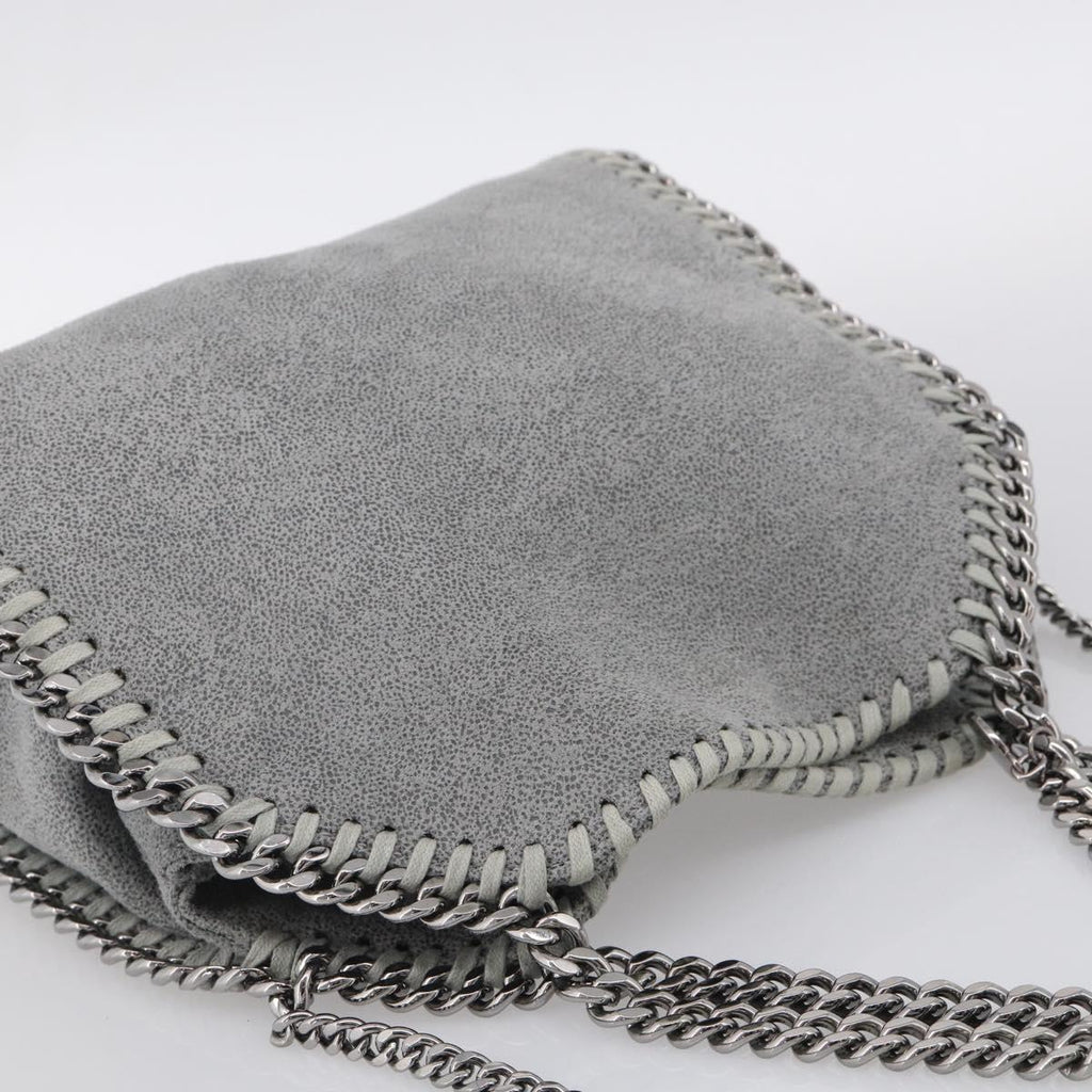 Stella McCartney Chain Falabella Bag Suede 2way Gray Gold 512064 Auth 213160V