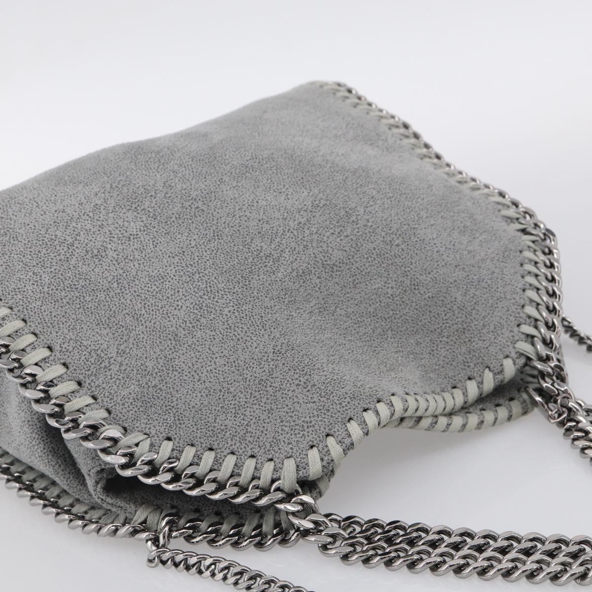 Stella McCartney Chain Falabella Bag Suede 2way Gray Gold 512064 Auth 213160V